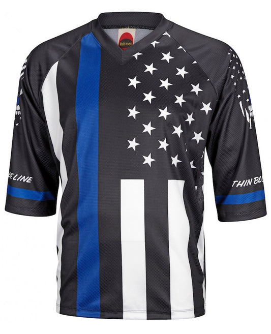 Thin Blue Line Men's MTB Cycling Jersey (S, M, L, XL, 2XL, 3XL)