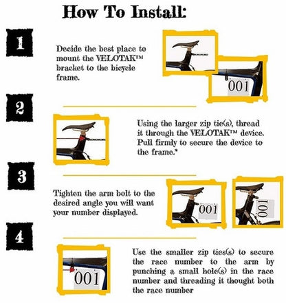 Velotak Bike Race Number Holder